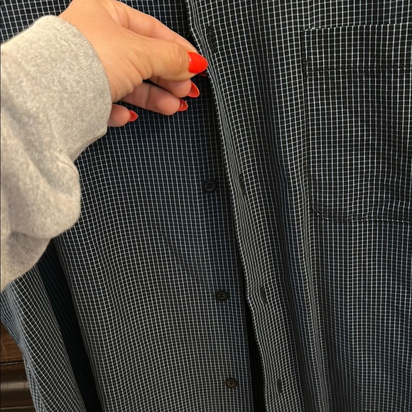 Men's Blue Checkered Shirt - Picture 5 of 6